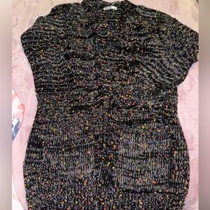 LulaRoe Blakeley black with multi color cardigan